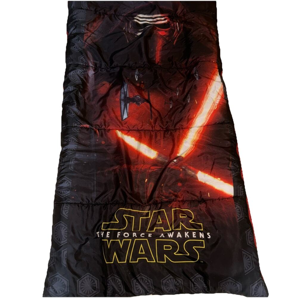 Star Wars Youth Kids Camp Sleeping Bag Kylo Ren Force Awakens Red used clean